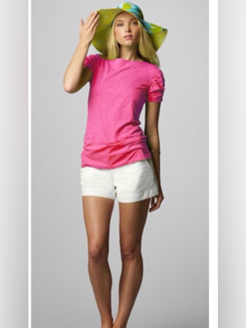 Lilly Pulitzer Lana Top Pink and white polka dot  SIZE large NWOT